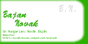 bajan novak business card